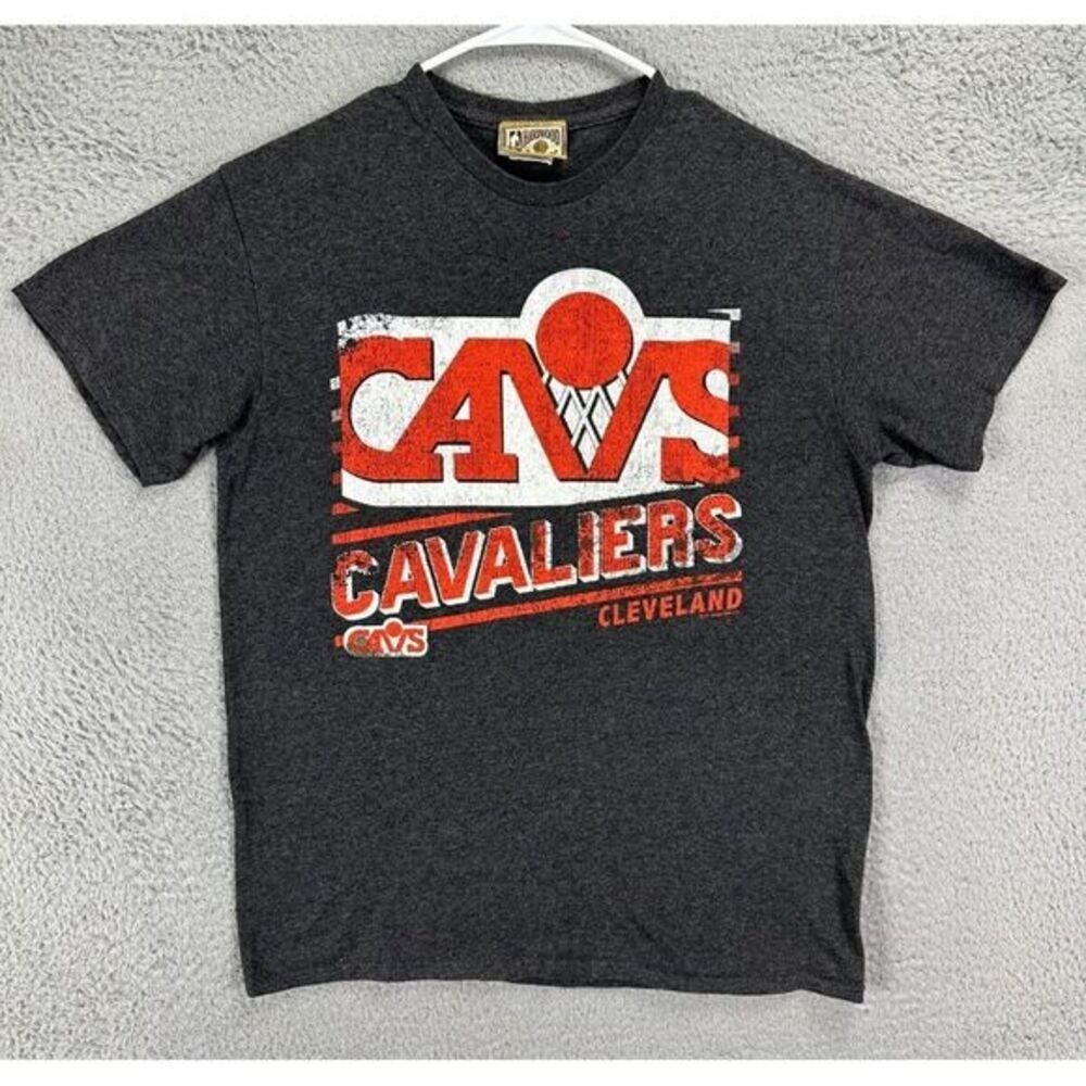 Hardwood Classics Shirt Adult Medium M Gray NBA Cleveland Cavaliers Tee Mens